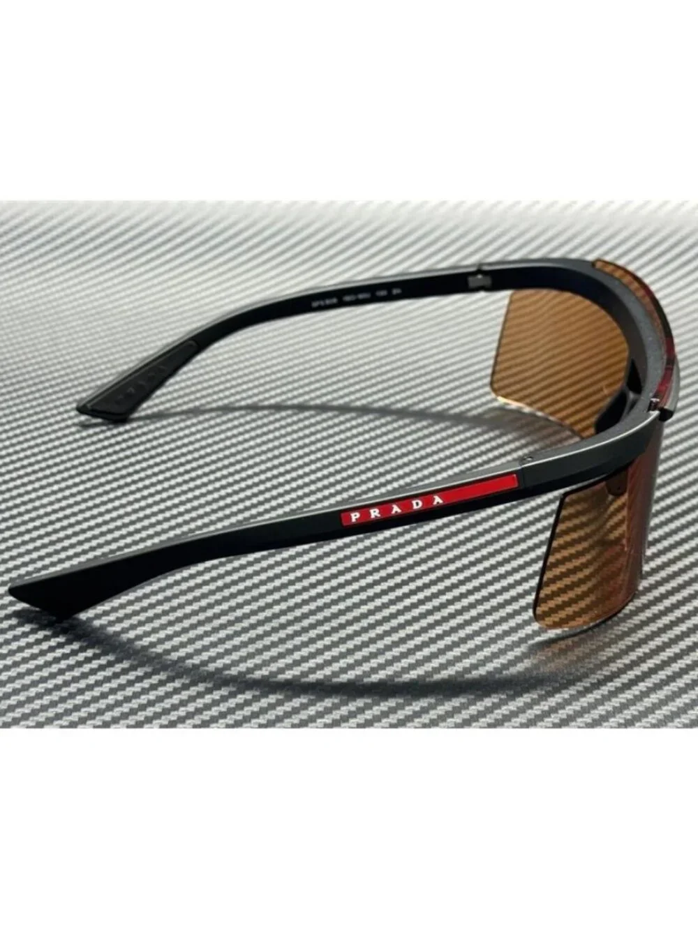 New Prada Linea Rossa Men Matte Black Sunglasses 60-21-130